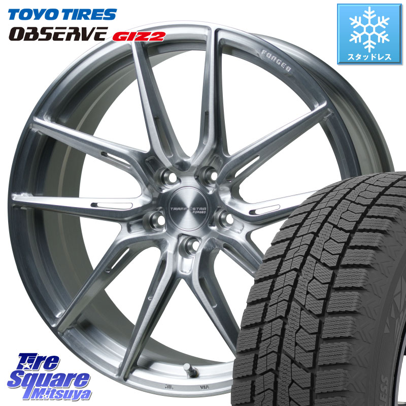 TOYO オブザーブ ギズ2 〇 OBSERVE GIZ2 スタッドレス ミツヤ 225/55R19 HotStuff TSF-02 BRS トラフィックスターフォージド 19インチ 19 X 8.0J +42 5穴 114.3 80系ハリアー CX-8 BT5レガシィアウトバック
