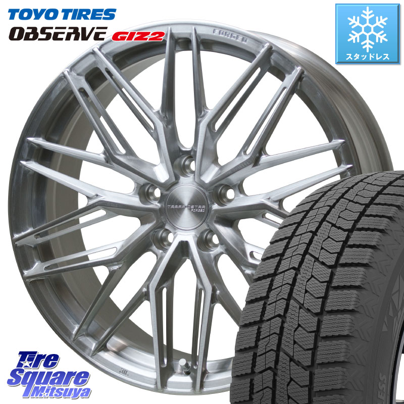 TOYO オブザーブ ギズ2 〇 OBSERVE GIZ2 スタッドレス ミツヤ 225/55R19 HotStuff TSF-03 BRS トラフィックスターフォージド 19インチ 19 X 8.0J(M14B) +42 5穴 114.3 クラウンクロスオーバー