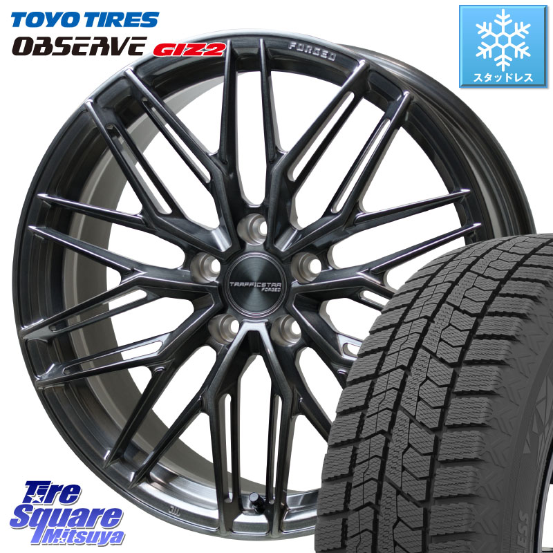 TOYO オブザーブ ギズ2 〇 OBSERVE GIZ2 スタッドレス ミツヤ 225/55R19 HotStuff TSF-03 BRSC トラフィックスターフォージド 19インチ 19 X 8.0J(M14B) +42 5穴 114.3 クラウンクロスオーバー