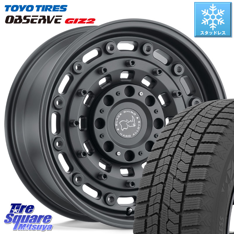 TOYO オブザーブ ギズ2 〇 OBSERVE GIZ2 スタッドレス ミツヤ 225/45R18 BLACK RHINO ARSENAL TEXTUREDBLACK ブラックライノ アーセナル 18インチ ブラックライノ 18 X 8.0J +30 5穴 114.3