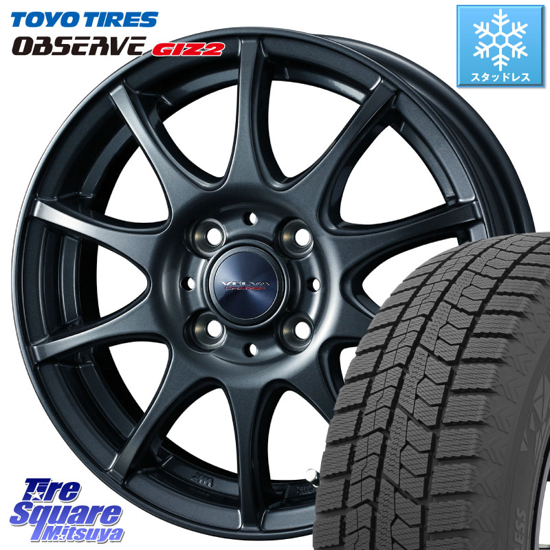 TOYO オブザーブ ギズ2 〇 OBSERVE GIZ2 スタッドレス ミツヤ 185/70R14WEDS ウェッズ ヴェルヴァチャージ 在庫● ホイール 14X5.5J 38 4穴 100｜タイヤスクエアミツヤ