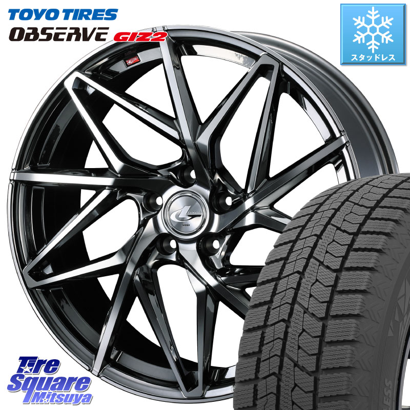 TOYO オブザーブ ギズ2 〇 OBSERVE GIZ2 スタッドレス ミツヤ 225/45R18 WEDS 40615 レオニス LEONIS IT 18インチ 18 X 8.0J +42 5穴 114.3 プリウスアルファ リーフ