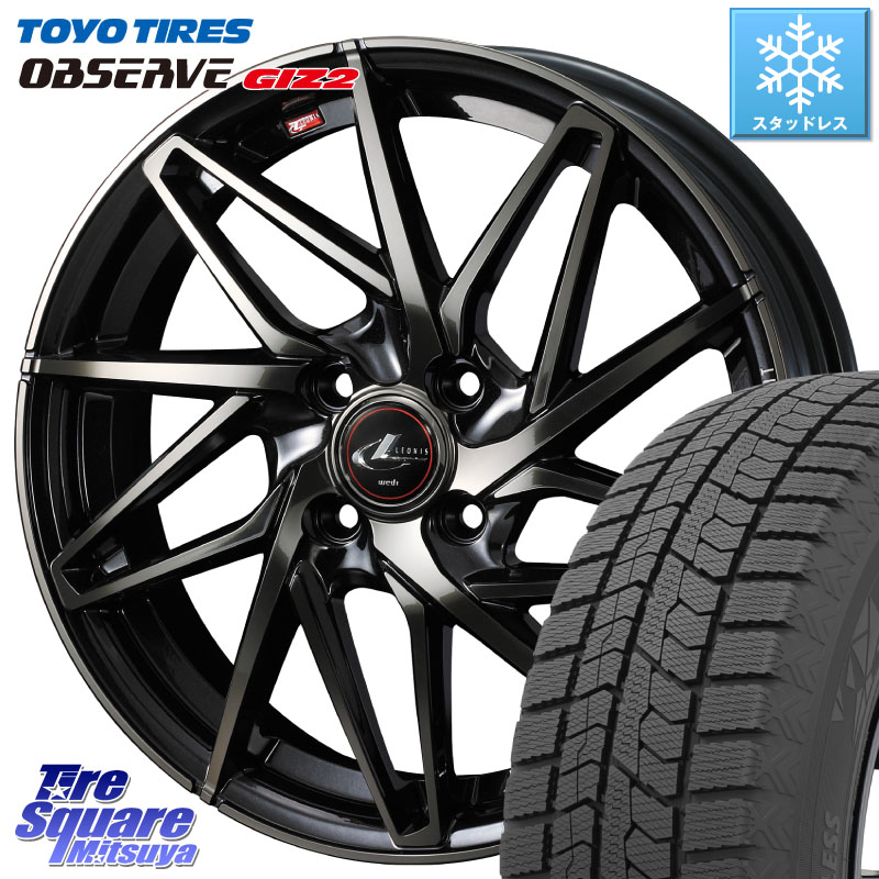 TOYO オブザーブ ギズ2 〇 2025年製 在庫● OBSERVE GIZ2 4本単位での販売 スタッドレス ミツヤ 195/65R15 WEDS 40563 レオニス LEONIS IT PBMCTI 15インチ 15 X 5.5J +50 4穴 100 E13ノートクロスオーバー
