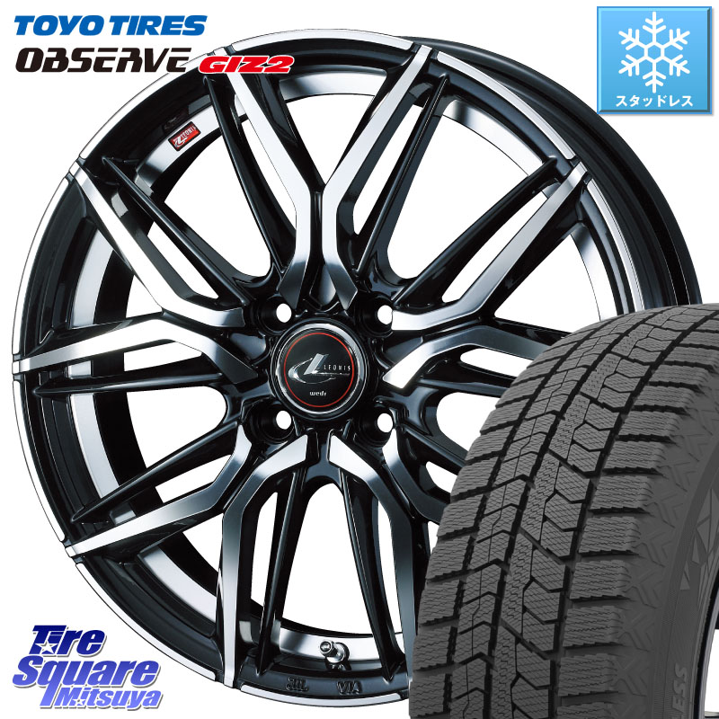 TOYO オブザーブ ギズ2 〇 OBSERVE GIZ2 スタッドレス ミツヤ 165/60R14 WEDS 40767 レオニス LEONIS LM 14インチ 14 X 4.5J +45 4穴 100