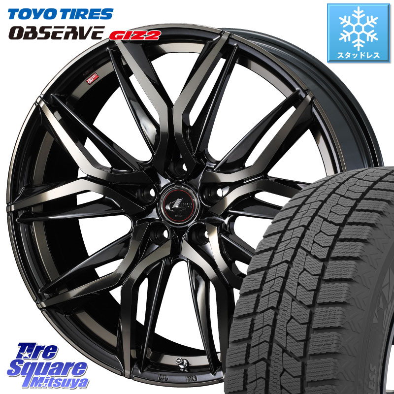 TOYO オブザーブ ギズ2 〇 2025年製 在庫●セール OBSERVE GIZ2 4本単位での販売 スタッドレス ミツヤ 205/55R16WEDS 40795 レオニス LEONIS LM PBMCTI 16インチ 16X6.5J 40 5穴 114.3 GRヤリスRSノーマルキャリパー リーフ LEAF 日産 ブレイド オーリス カローラルミ|タイヤスクエアミツヤ