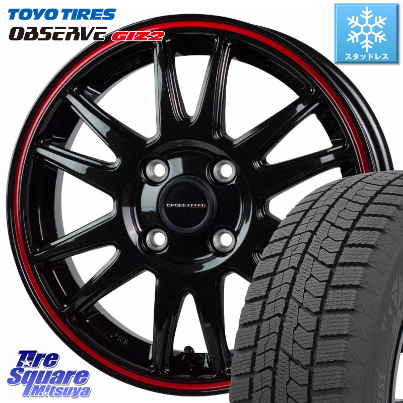 TOYO オブザーブ ギズ2 〇 2025年製 在庫● OBSERVE GIZ2 4本単位での販売 スタッドレス ミツヤ 195/65R15 HotStuff クロススピード CR6 CR-6 軽量ホイール 15インチ 15 X 5.5J +50 4穴 100 E13ノートクロスオーバー