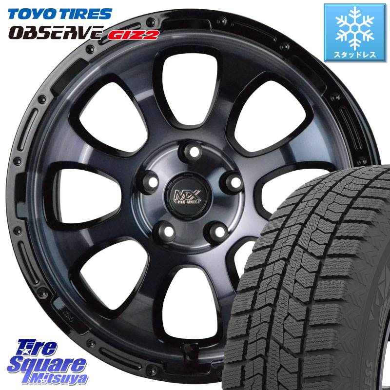 TOYO オブザーブ ギズ2 〇 OBSERVE GIZ2 スタッドレス ミツヤ 195/55R16 HotStuff マッドクロス GRACE グレイス BKC 5H ホイール 16インチ 16 X 7.0J +38 5穴 114.3