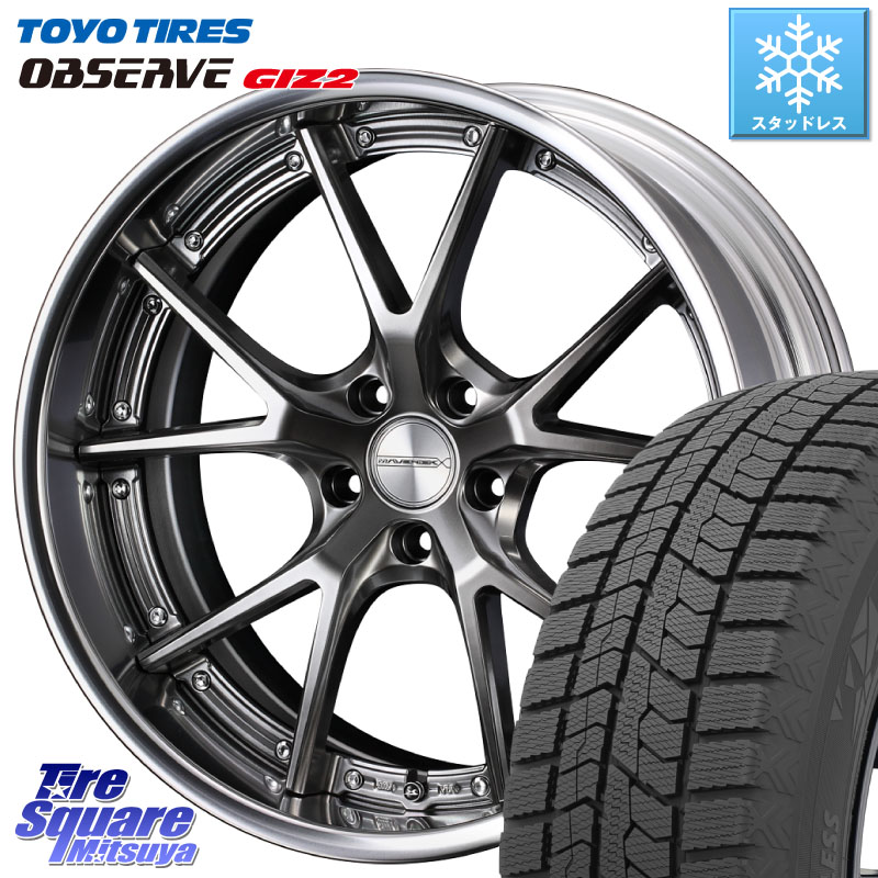 TOYO オブザーブ ギズ2 〇 OBSERVE GIZ2 スタッドレス ミツヤ 225/55R19 WEDS MAVERICK 905S PS S-LoDisk 19インチ 2ピース 19 X 7.5J +48 5穴 114.3 CX-5 CX-8 BT5レガシィアウトバック 153,410円
