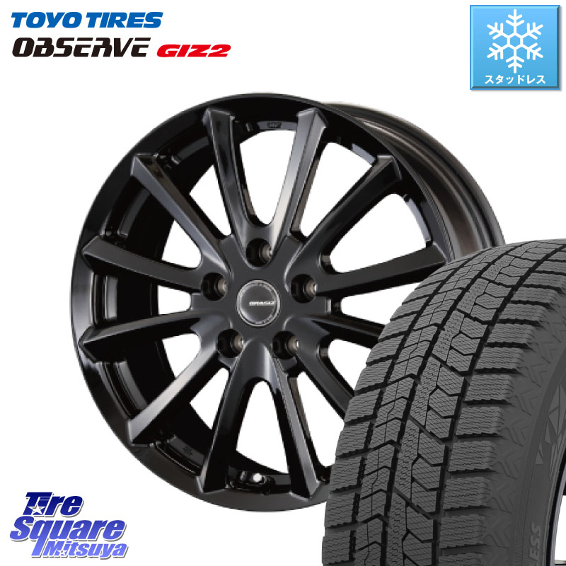 TOYO オブザーブ ギズ2 〇 OBSERVE GIZ2 スタッドレス ミツヤ 225/50R17 KOSEI クレイシズVS6 QRA711Bホイール 17 X 7.0J +48 5穴 114.3 WRX S4(VBH) 69,163円