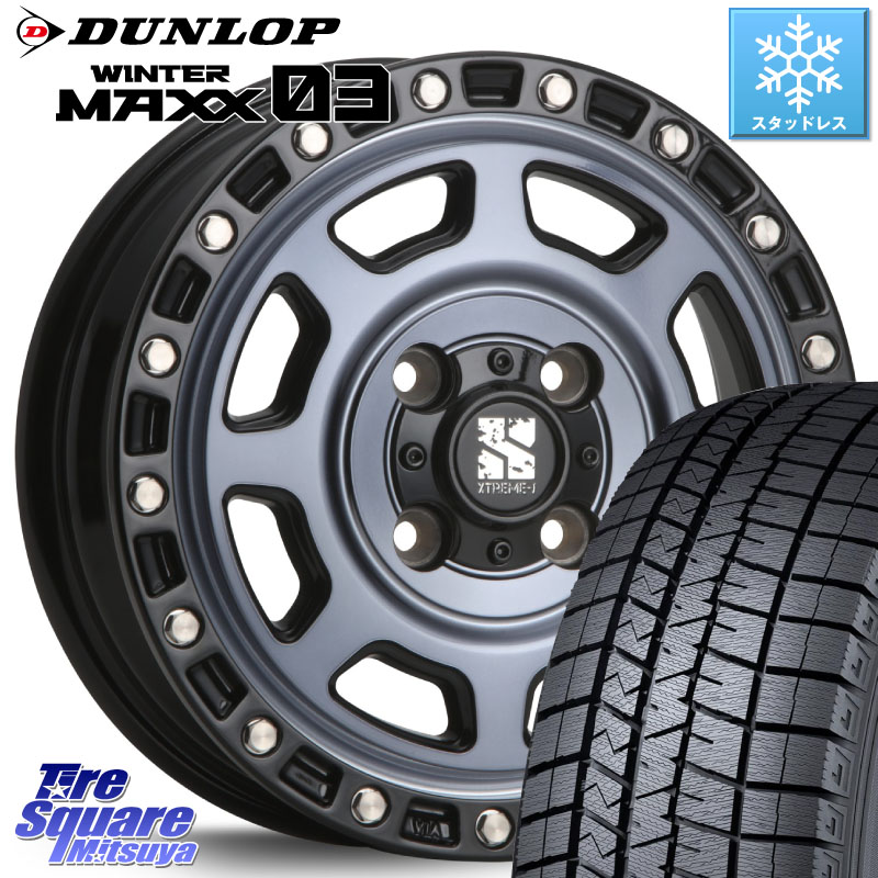 DUNLOP ウィンターマックス03 WM03 ダンロップ スタッドレス ミツヤ 145/80R13 MLJ XJ07 XTREME-J 4H IND エクストリームJ 13インチ 13 X 4.0J +43 4穴 100 タント スペーシア