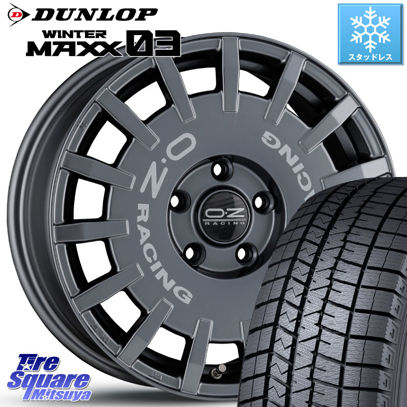 DUNLOP ウィンターマックス03 WM03 ダンロップ スタッドレス ミツヤ 225/60R16OZ Rally Racing ラリーレーシング GRA 16インチ 16X7.0J 35 5穴 114.3|タイヤスクエアミツヤ