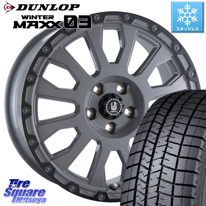 DUNLOP ウィンターマックス03 WM03 ダンロップ スタッドレス ミツヤ 215/40R18阿部商会 LA STRADA AVENTURA アヴェンチュラ 18インチ 18X8.0J 40 5穴 114.3 カローラルミオン|タイヤスクエアミツヤ
