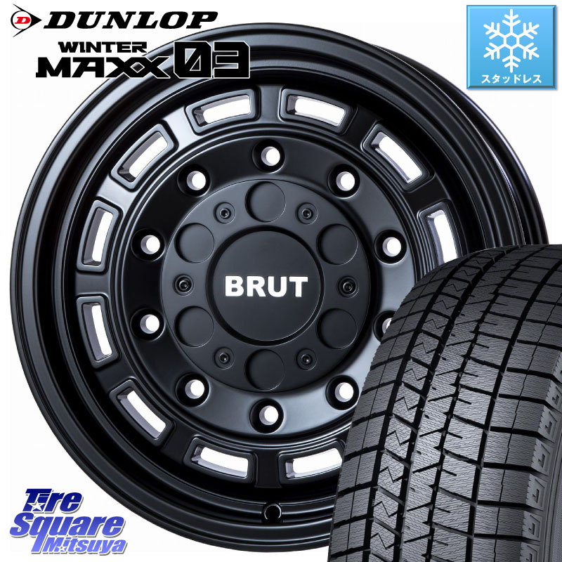 DUNLOP ウィンターマックス03 WM03 ダンロップ スタッドレス ミツヤ 205/65R16BRUT ブルート BR-70 BR70 ホイール 16インチ 16X6.5J 30 5穴 114.3 10系アルファード｜タイヤスクエアミツヤ 107,390円