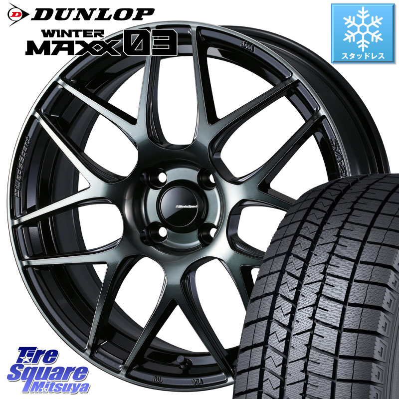 DUNLOP ウィンターマックス03 WM03 ダンロップ スタッドレス ミツヤ 205/55R17WEDS WedsSport SA-27R SA27R ウェッズ スポーツ ホイール 17インチ 17X6.5J 42 4穴 100 ライズ/ロッキー(ガソリン車4穴) ロッキー ガソリン車 4穴｜タイヤスクエアミツヤ 119,055円