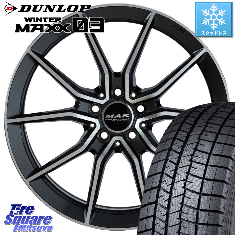 DUNLOP ウィンターマックス03 WM03 ダンロップ スタッドレス ミツヤ 245/45R18 阿部商会 MAK ARGENTO FF ホイール 18インチ 18 X 8.0J(MB W206AT) +40 5穴 112 メルセデスベンツ Cクラス オールテレイン（W206）