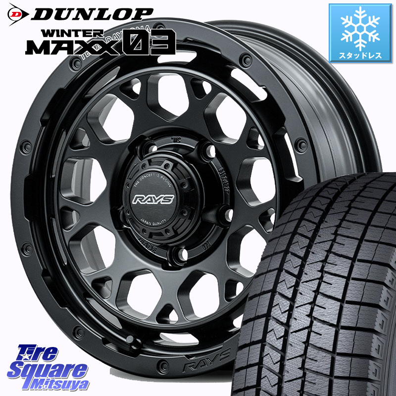 DUNLOP ウィンターマックス03 WM03 ダンロップ スタッドレス ミツヤ 215/70R16 RAYS 【欠品次回7~8月】 TEAM DAYTONA M9+ BOJ ※インセット-5 ホイール 16インチ 16 X 6.0J(JB74) +0 5穴 139.7 ジムニ－シエラ・ノマド
