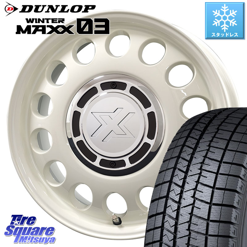 DUNLOP ウィンターマックス03 WM03 ダンロップ スタッドレス ミツヤ 185/65R15 コスミック クロスブラッド STEELE ホイール 15インチ 15 X 6.0J +42 5穴 100 10系シエンタ