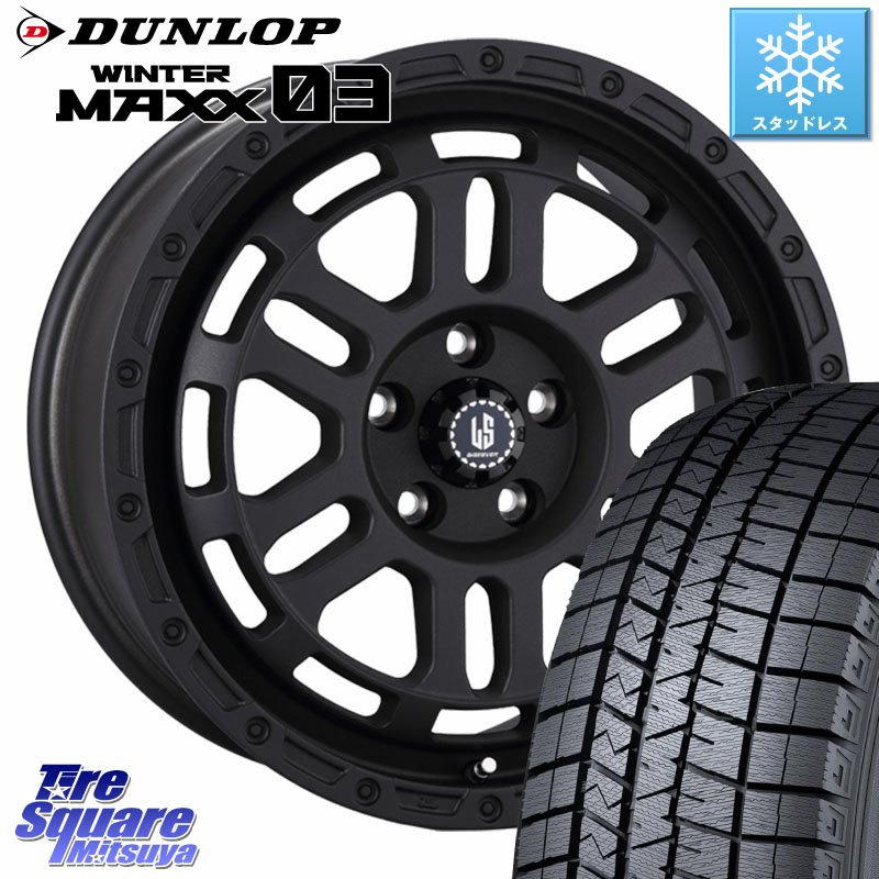DUNLOP ウィンターマックス03 WM03 ダンロップ スタッドレス ミツヤ 215/45R17 阿部商会 LA STRADA DISCOVER ホイール 17インチ 17 X 7.0J +38 5穴 114.3