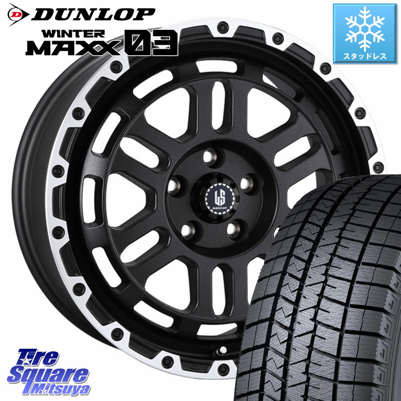DUNLOP ウィンターマックス03 WM03 ダンロップ スタッドレス ミツヤ SUV 195/60R17阿部商会 LA STRADA DISCOVER ホイール 17インチ 17X7.0J 38 5穴 114.3 60系プリウス｜タイヤスクエアミツヤ