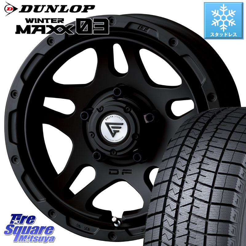 DUNLOP ウィンターマックス03 WM03 ダンロップ スタッドレス ミツヤ 215/70R16DELTA FORCE OVERLANDER ジムニーシエラ専用 ※インセット-5 ホイール 16インチ 16X6.0J 0 5穴 139.7 ジムニー専用(要オーバーフェンダー等) ジムニ−シエラ/ノマド(カスタム) AZオフロード|タイヤスクエアミツヤ