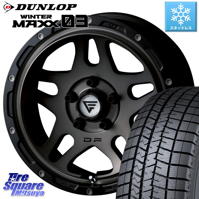 DUNLOP ウィンターマックス03 WM03 ダンロップ スタッドレス ミツヤ 215/60R17 DELTA FORCE OVERLANDER ホイール 17インチ 17 X 7.0J +32 5穴 114.3 20系アルファード