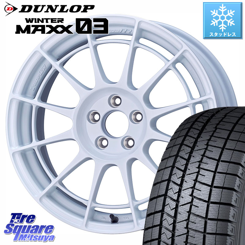 DUNLOP ウィンターマックス03 WM03 ダンロップ スタッドレス ミツヤ 205/50R17 ENKEI Racing Revolution NT03RR For GR86 / BRZ Cup ホイール 17インチ 17 X 7.5J +44 5穴 100 210系カローラスポーツ 50系プリウス