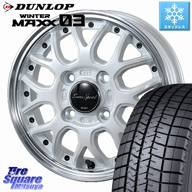 DUNLOP ウィンターマックス03 WM03 ダンロップ スタッドレス ミツヤ 175/70R14BLEST EuroSport Type815 軽自動車専用 ホイール 14インチ 14X4.5J 45 4穴 100 Mx27/37/47Sソリオ・MB37SデリカD2 デリカD:2 D2|タイヤスクエアミツヤ