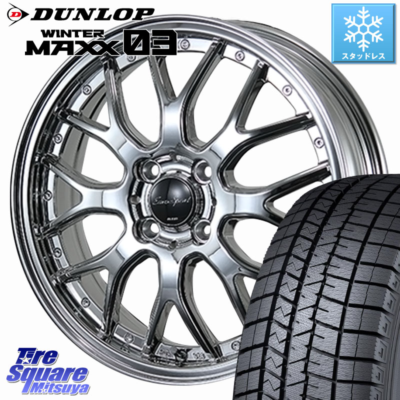 DUNLOP ウィンターマックス03 WM03 ダンロップ スタッドレス ミツヤ 175/60R16 BLEST EuroSport Type815 軽自動車専用 ホイール 16インチ 16 X 5.0J +45 4穴 100