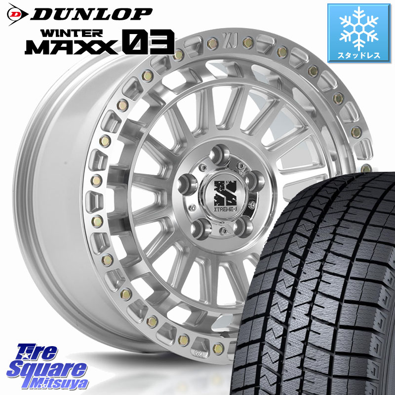 DUNLOP ウィンターマックス03 WM03 ダンロップ スタッドレス ミツヤ 235/55R18 MLJ XJ08 XTREME-J ホイール 18インチ 18 X 8.0J +40 5穴 114.3 T32エクストレイル