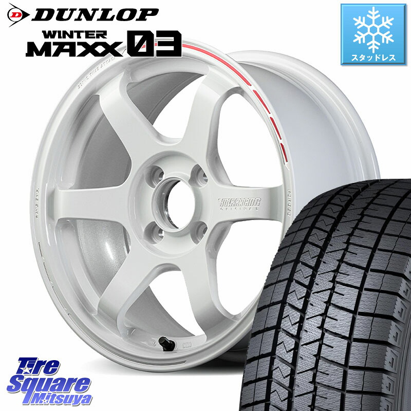 DUNLOP ウィンターマックス03 WM03 ダンロップ スタッドレス ミツヤ 185/65R15 RAYS 【欠品次回10~11月】 TE37 SONIC TIME ATTACK EDITION 鍛造 ホイール 15インチ 15 X 6.5J +37 4穴 100