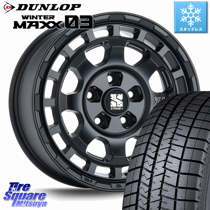 DUNLOP ウィンターマックス03 WM03 ダンロップ スタッドレス ミツヤ 215/55R16MLJ SAVANZA サバンザ XTREME-J ホイール 16インチ エクストリーム 16X7.0J 35 5穴 114.3 インサイト|タイヤスクエアミツヤ