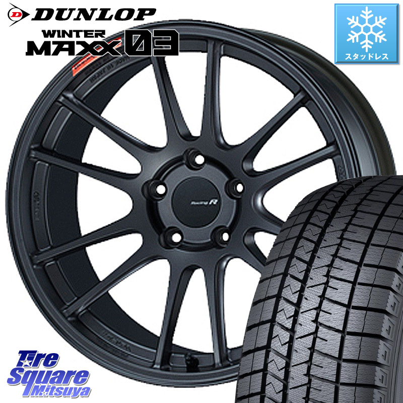 DUNLOP ウィンターマックス03 WM03 ダンロップ スタッドレス ミツヤ 255/35R18ENKEI エンケイ Racing Revolution GTC01RR ホイール 18X9.5J(GR YARIS RZ) 35 5穴 114.3 GRヤリス ローダウン向けチューナーサイズ|タイヤスクエアミツヤ