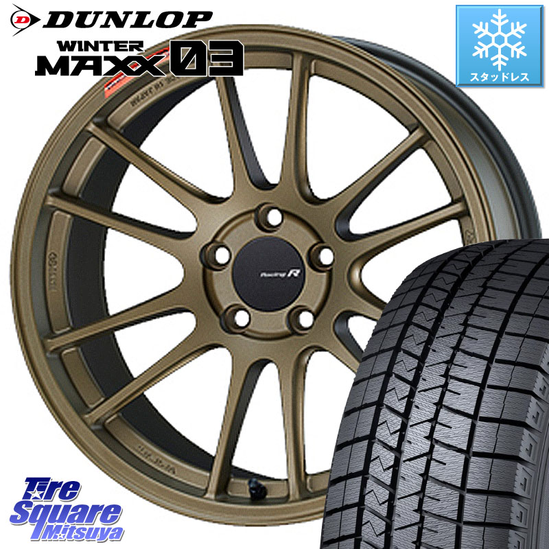 DUNLOP ウィンターマックス03 WM03 ダンロップ スタッドレス ミツヤ 235/45R18 ENKEI エンケイ Racing Revolution GTC01RR ホイール 18 X 8.0J +45 5穴 114.3 CY2アコード 174,420円