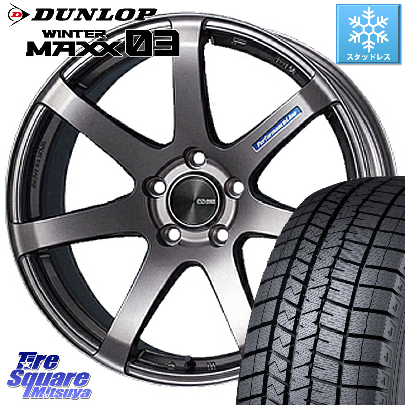 DUNLOP ウィンターマックス03 WM03 ダンロップ スタッドレス ミツヤ 185/55R16 ENKEI エンケイ PerformanceLine PF07 DS ホイール 16 X 7.0J +35 4穴 100