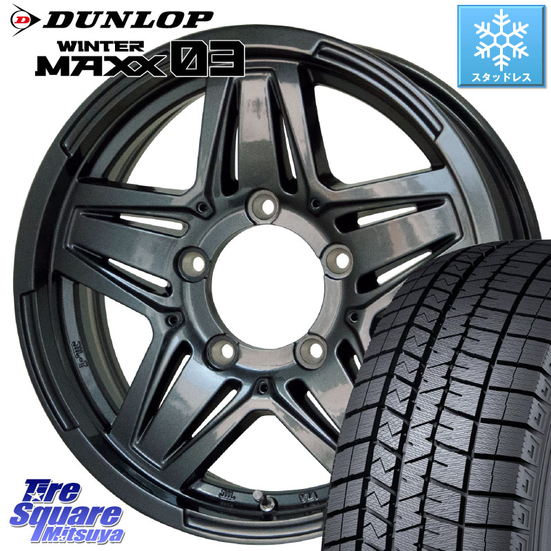 DUNLOP ウィンターマックス03 WM03 ダンロップ スタッドレス ミツヤ 215/65R16 HotStuff マッドクロス JB-01 JB01 (GM) ホイール 16インチ 16 X 6.0J +0 5穴 139.7 ジムニー専用(要オーバーフェンダー等) ジムニ-シエラ・ノマド(カスタム)