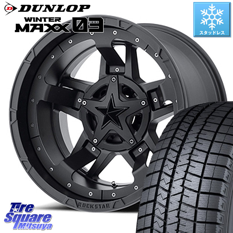 DUNLOP ウィンターマックス03 WM03 ダンロップ スタッドレス ミツヤ 215/60R17KMC XD827 ROCKSTAR3 ホイール 17インチ ロックスター3 17X8.0J(US) 35 5穴 114.3 Jeep Compass ジープコンパス|タイヤスクエアミツヤ