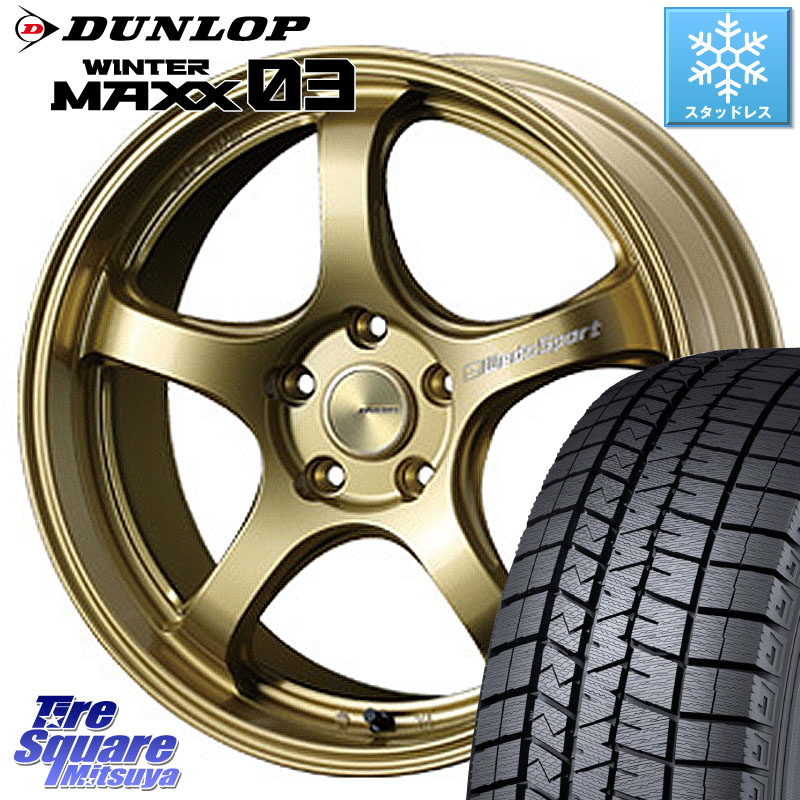 DUNLOP ウィンターマックス03 WM03 ダンロップ スタッドレス ミツヤ 225/45R18 WEDS 72824 RN-05M ウェッズ スポーツ ホイール 18インチ 18 X 8.5J +52 5穴 114.3