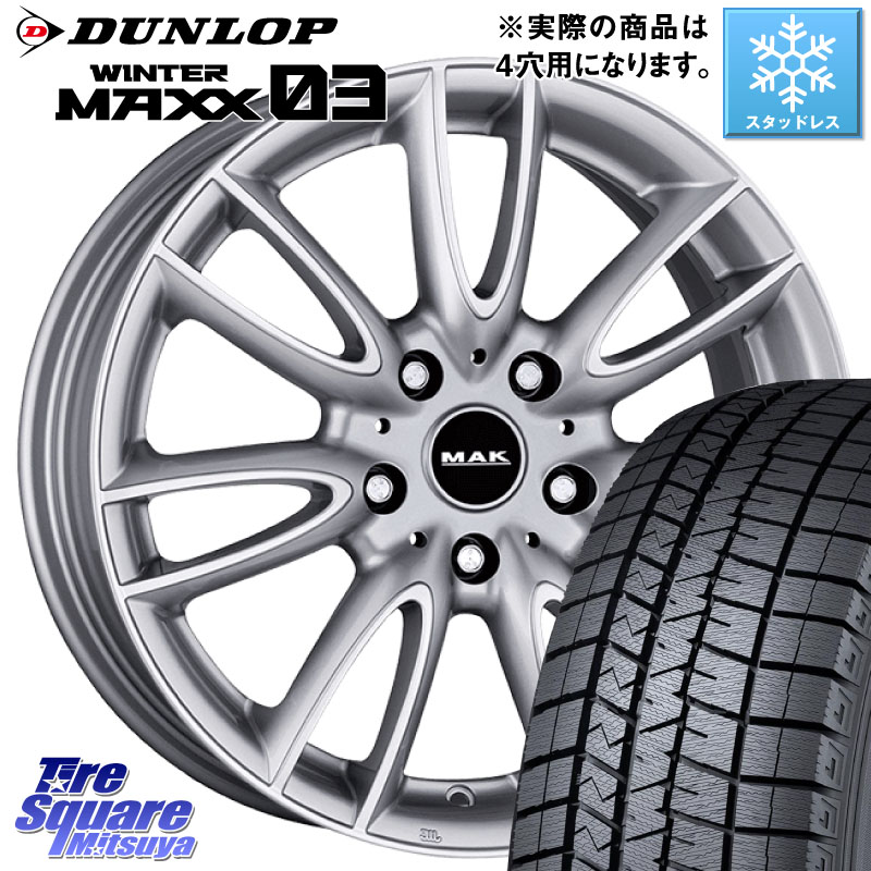 DUNLOP ウィンターマックス03 エクストラロード WM03 ダンロップ スタッドレス ミツヤ 175/65R15 阿部商会 MAK JACKIY ジャッキー ホイール 15インチ 15 X 5.5J(MINI F55 F56 F57) +46 5穴 112 MINI ミニ F55 F56 F57