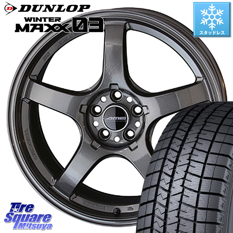 DUNLOP ウィンターマックス03 WM03 ダンロップ スタッドレス ミツヤ 225/50R17 KYOHO 【欠品次回5月中旬】TRACER GT-V GB ホイール 17インチ 17 X 7.5J +48 5穴 114.3 WRX S4(VBH)