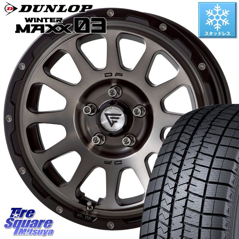 DUNLOP ウィンターマックス03 WM03 ダンロップ スタッドレス ミツヤ 215/50R17 DELTA FORCE デルタフォース オーバル 7J ホイール 17インチ 17 X 7.0J +32 5穴 114.3 158,735円