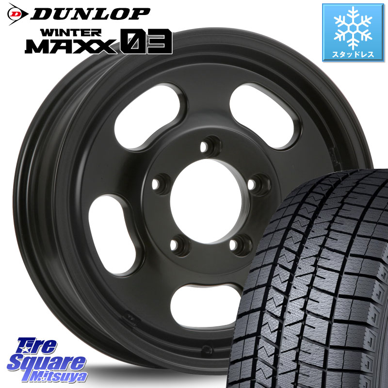 DUNLOP ウィンターマックス03 WM03 ダンロップ スタッドレス ミツヤ 215/70R16 MLJ XTREME-J D SLOT D-SLOT Dスロット サテンブラック ホイール 4本 16インチ 16 X 5.5J +0 5穴 139.7 ジムニー専用(要オーバーフェンダー等) ジムニ－シエラ・ノマド(カスタム)