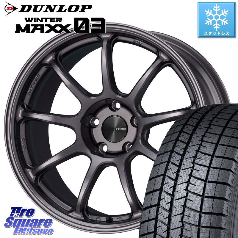 DUNLOP ウィンターマックス03 WM03 ダンロップ スタッドレス ミツヤ 245/45R18 ENKEI PerformanceLine PF09 ホイール 4本 18インチ 18 X 8.5J +45 5穴 114.3