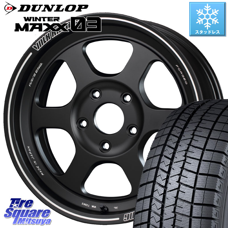 DUNLOP ウィンターマックス03 WM03 ダンロップ スタッドレス ミツヤ 215/70R16 RAYS 【欠品次回10~11月】 VOLKRACING TE37XT forJ インセット-5 16インチ 16 X 6.0J(JB74) +0 5穴 139.7 ジムニ-シエラ・ノマド