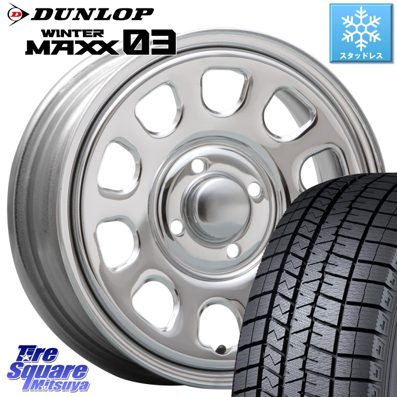 DUNLOP ウィンターマックス03 WM03 ダンロップ スタッドレス ミツヤ 165/70R14 MLJ デイトナ SS DAYTONA SS CR 4H 14インチ 14 X 5.0J +42 4穴 100