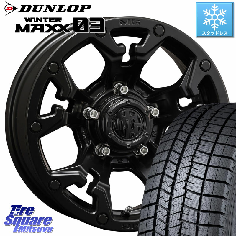 DUNLOP ウィンターマックス03 WM03 ダンロップ スタッドレス ミツヤ 215/65R16 CRIMSON クリムソン GOLEM インセット-5 ゴーレム 16インチ 16 X 6.0J +0 5穴 139.7 ジムニー専用(要オーバーフェンダー等) ジムニ－シエラ・ノマド(カスタム)