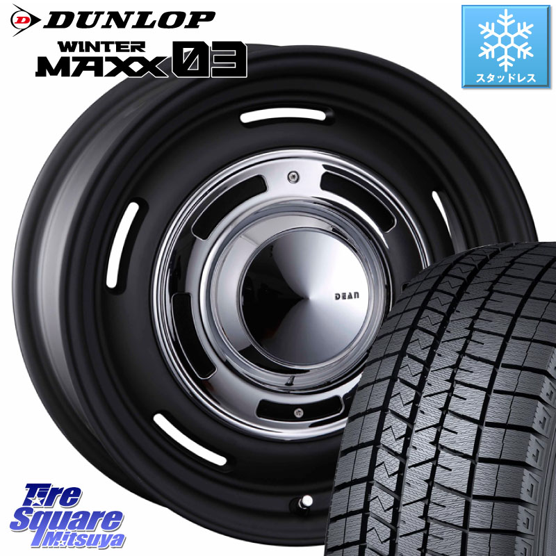 DUNLOP ウィンターマックス03 WM03 ダンロップ スタッドレス ミツヤ SUV 195/65R16CRIMSON ディーン クロスカントリー ホイール 16インチ 16X6.5J 38 5穴 114.3 60系プリウス｜タイヤスクエアミツヤ
