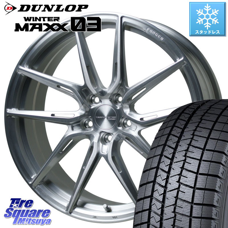 DUNLOP ウィンターマックス03 エクストラロード WM03 ダンロップ スタッドレス ミツヤ 235/50R20 HotStuff TSF-02 BRS トラフィックスターフォージド 20インチ 20 X 8.5J +43 5穴 114.3 205,205円