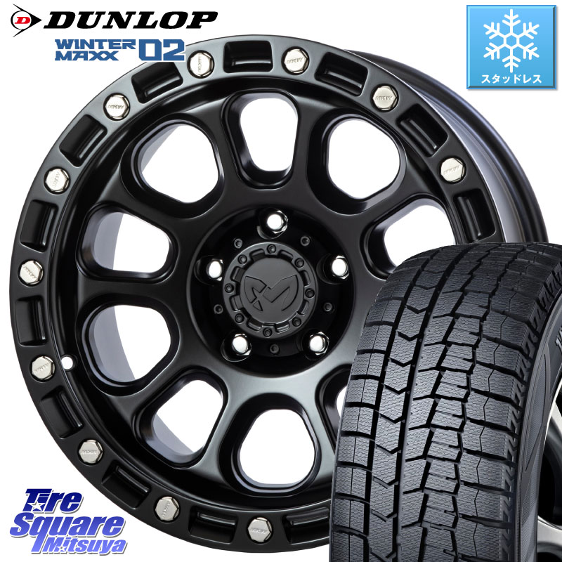 DUNLOP ウィンターマックス02 WM02 ダンロップ スタッドレス ミツヤ 205/65R16 MKW M204 ブラックキャット 16インチ 16 X 7.0J +35 5穴 114.3