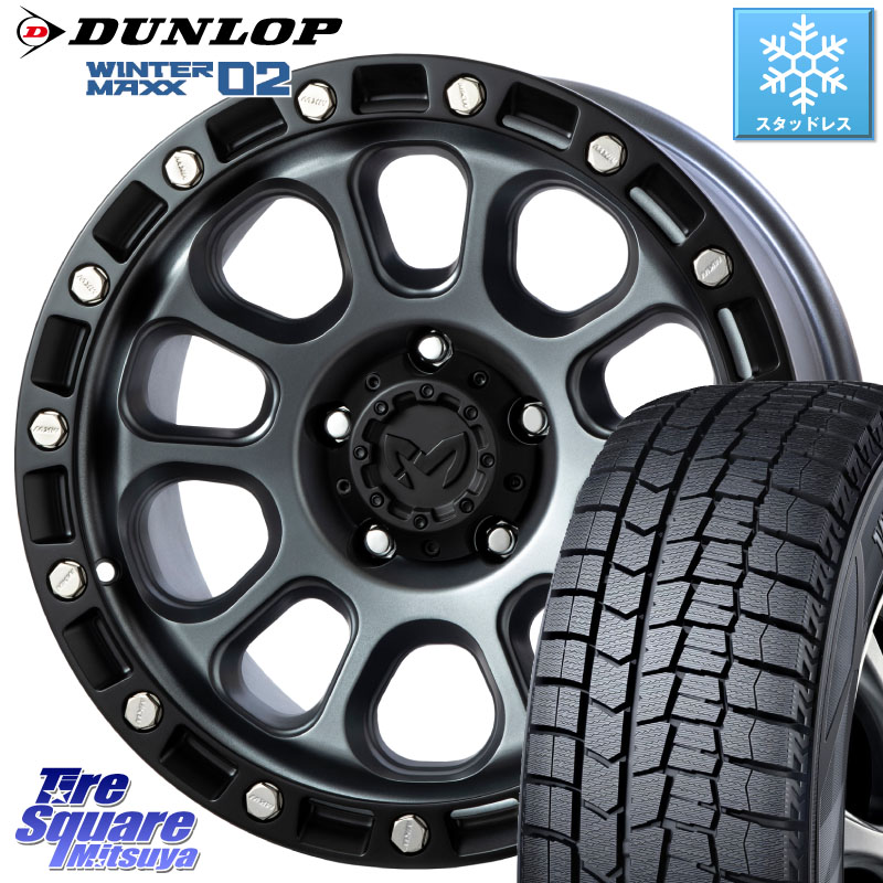 DUNLOP ウィンターマックス02 WM02 ダンロップ スタッドレス ミツヤ 225/50R17MKW M204 ドライグレー 17インチ 17X8.0J 38 5穴 114.3｜タイヤスクエアミツヤ