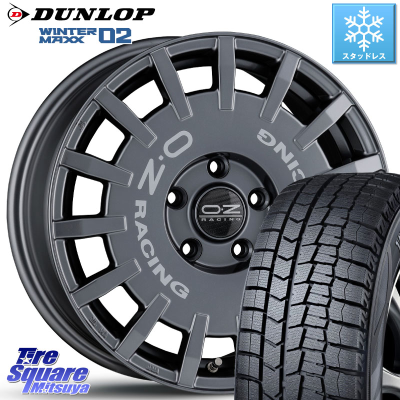 DUNLOP ウィンターマックス02 WM02 96T XL CUV ダンロップ スタッドレス ミツヤ 205/60R16 OZ Rally Racing ラリーレーシング GRA 16インチ 16 X 7.0J +45 5穴 114.3 90系ノア ヴォクシー P15キックス RP6～8ステップワゴン MAZDA3 106,490円
